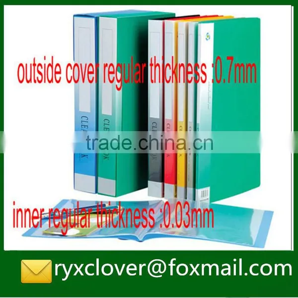 A4 Clear Customize Plastic Sheet Folder Display Book Quality Choice photo-4