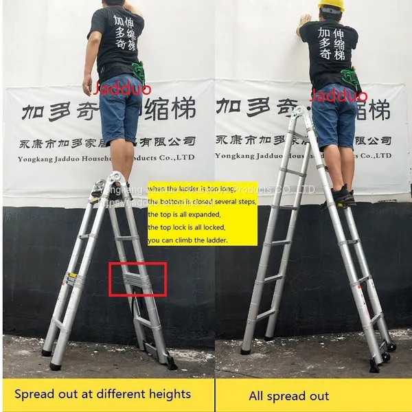 Full Aluminum 2 In 1 Telescopic Ladder photo-4