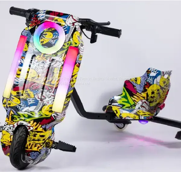 Electric Three Wheel Drift Car Intelligent Adult and Children Cool Kart Source Factory photo-2