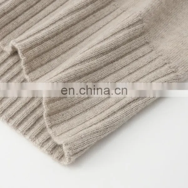 Best Material Oversized Chunky Knit Pullover Pure Cashmere Turtleneck Mock Neck Sweater for Women Casual Plus Size Winter Autumn photo-4