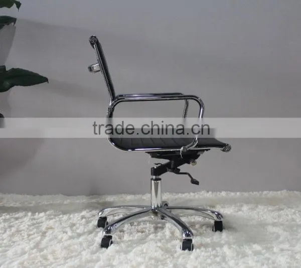 Replica Italian Graceful Design Aluminum Frame and Armrest Italian Genuine Leather Charles and Ray High Back Office Chair photo-3