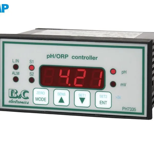 Multi-Functional PH7335 PH/ORP Controller - Isolated 4-20mA Output & Programmable Set Points, Ideal for Chemical Labs & Wastewater Monitoring