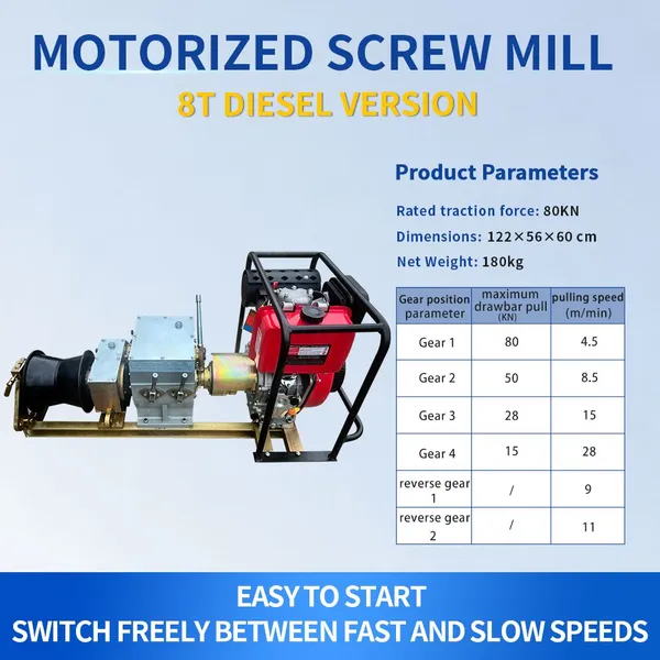 CHANGYUN 8T Diesel Winch (Shaft Drive) - Heavy-Duty Motorized Grinder photo-3