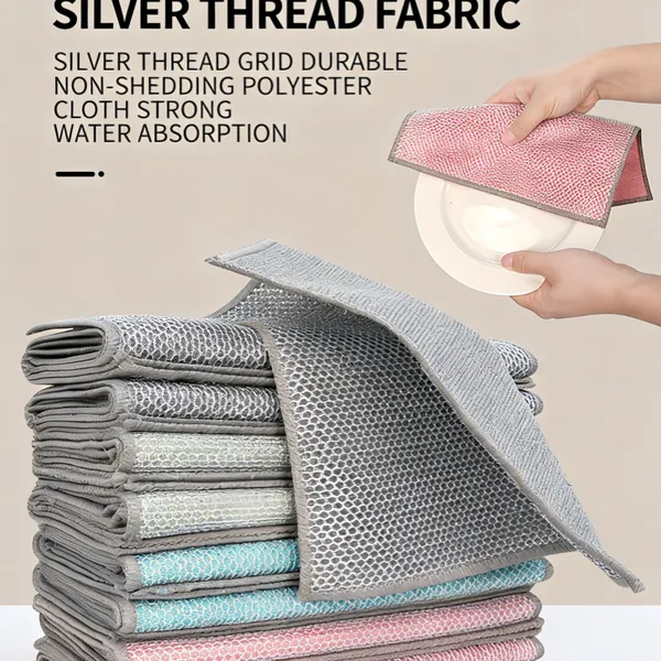 Magic Cleaning Cloth Thickened Double -sided Metal Steel Wire Rags Kitchen Dish Clean Tools photo-4