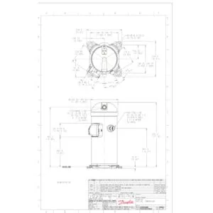 Danfoss HLM081T4LC6 Hermetic Scroll Compressor for Air Conditioning (Official Replacement: HLP081T4LC6) photo-2