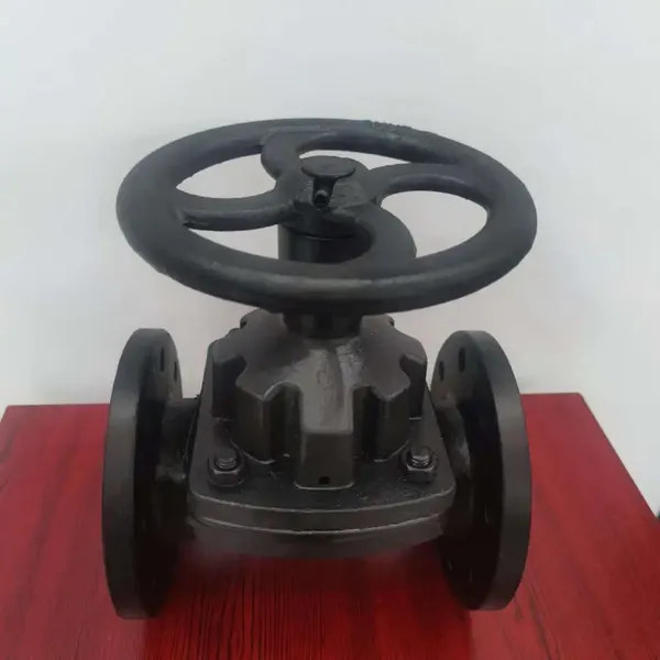 ANSI EG46J-10 Cast Iron 150LB DIN PN16 Manual Rubber Lined Flange High Temperature Diaphragm Valve photo-5