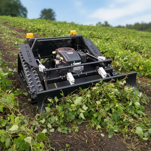Vigorun VTLM800 RC Track Lawn Mower 800mm Cutting Width 4 Hours Working Time 7L Fuel Tank Engine