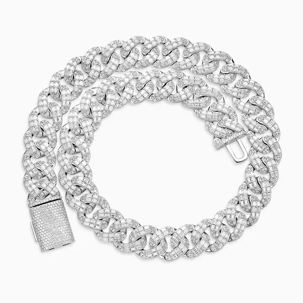 Shining Star Jewelry 12mm Width New Fashion Men Zircon Baguette Cuban Necklace photo-2