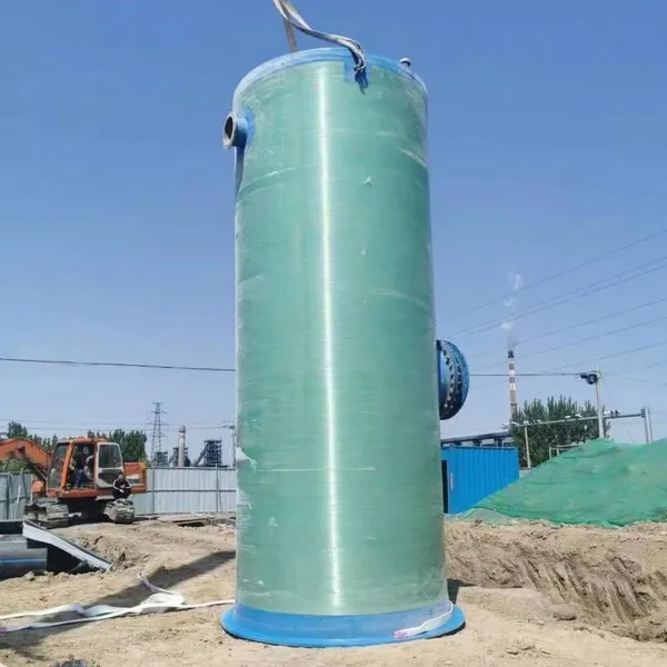 Underground Pumps for Rainwater Drainage, Building Water Supply, and Environmental Protection Equipment. Integrated Prefabricated Pumping Stations. Fiberglass Sewage Treatment. photo-5