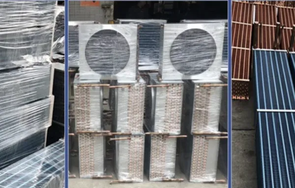 48kW Воздушный конденсатор с медными трубками, воздушный поток 12000 CFM, 2 вентилятора по 1.5kW