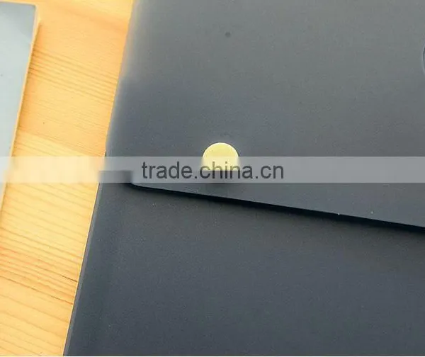A4 Trasprent /frosted Fashion Portable Plastic File Box With Double Snap Button Suitable for Office Lady photo-5
