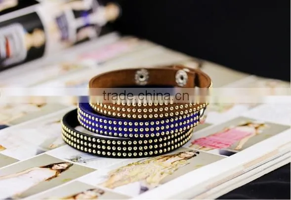 Wholesale Latest Design Fashion Leather Diamond Bracelet,bracelet Jewelry photo-5