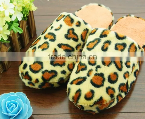 Leopard Print Winter Soft Bedroom Slippers Fashion Household Slippers Wholesale photo-4