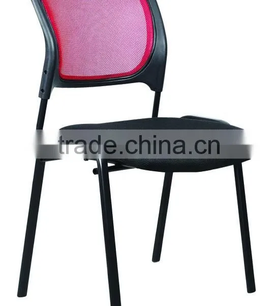 Red and Black Mesh Visitor Chair H-858 photo-2