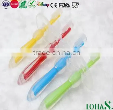Wholesale FDA&LFGB Silicone Baby Bendable Training Toothbrush