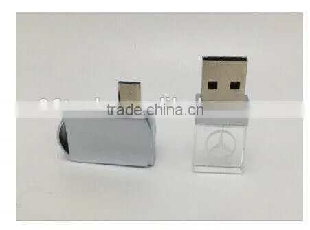 Crystal Usb Stick 8gb 16gb 32gb 64gb Engrave Custom Logo Light up Android Phone With Usb Otg photo-2