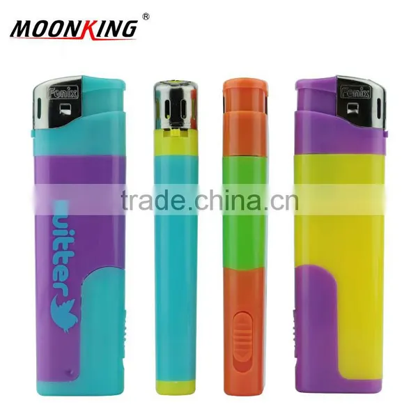 Customized Logo Print Plastic Electronic LED Torch Lighter photo-3