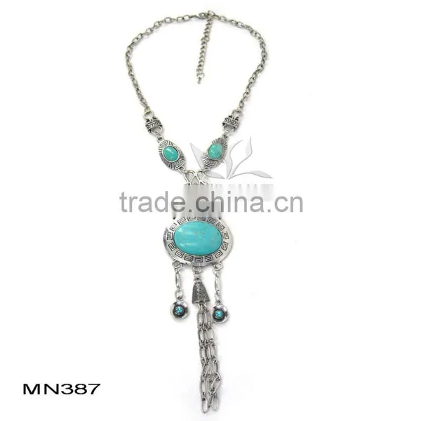 Fashion Natural Stone Necklace Turquoise