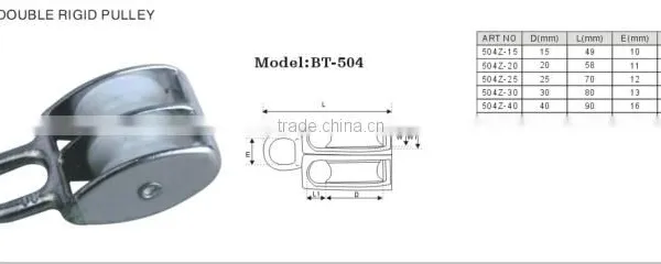 Chinese Supplier Small Pulley Zinc Alloy Nylon Single Rigid Belt Pulley Wheel in Rigging Hardware Manufacturer photo-3