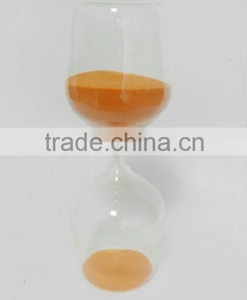 Orange Sand Wineglass Timer