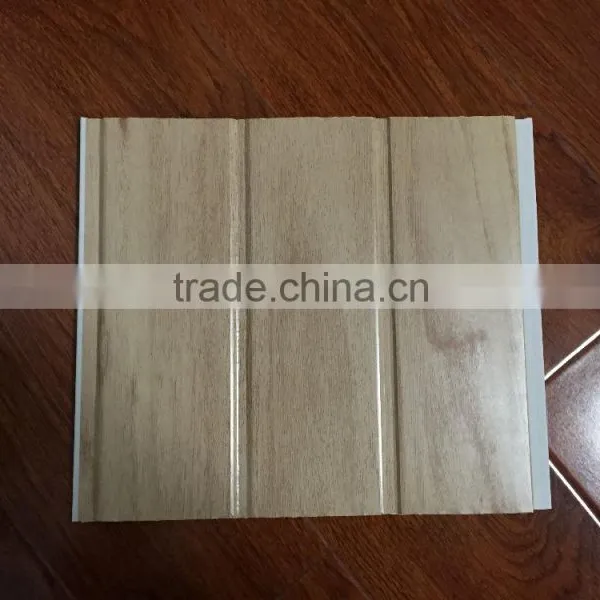 Wood Series of Two Grooves Pvc Wall Panel and Ceiling and Bathroom Ceiling Wall Cladding photo-2