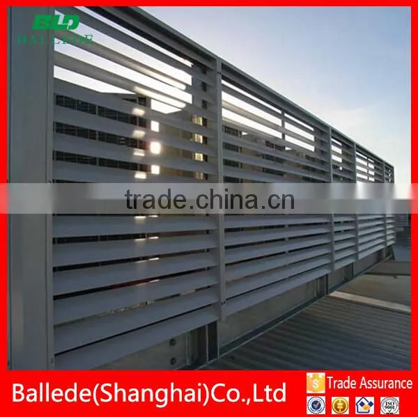 Fixed Airfoil Blade Aluminum Louvre Fence photo-5