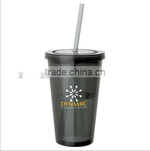 Worldwide Market Eco-friendly Customized Design Reusable for Office Wholesale Fruit Juice Plastic Water Tumbler With Straw photo-5
