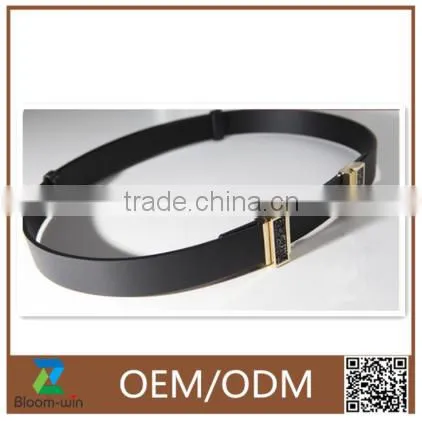 2016 Fashion Stylish Wide Size PU Woman Dress Belt With Two Buckle