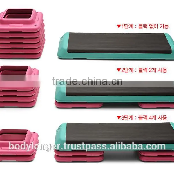 Club-Shaped Aerobic 3 Step Box/ Gym Equipment/ Rack photo-4