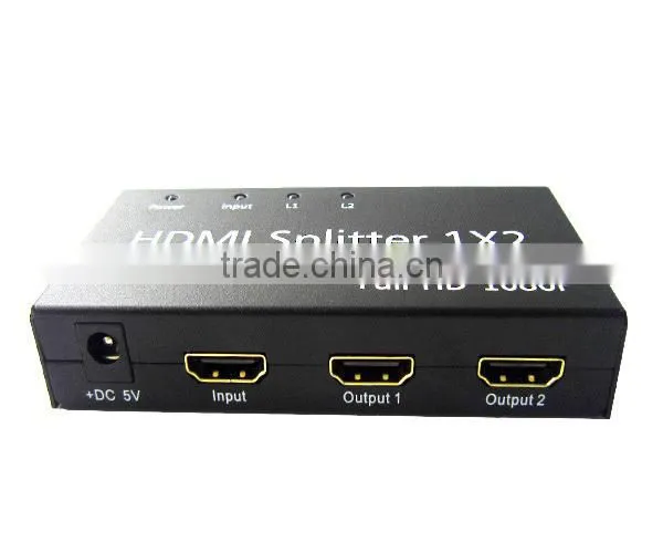 Hdmi Splitter Duplicator HDMI Splitter 1x2 With 1080P, 3D Support