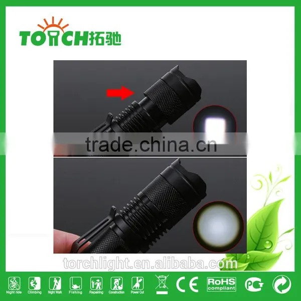 Mini Led Flashlight 5W 300 Lumen Cre e Waterproof Zoomable 3 Modes LED Flashlight For AA/14500 Battary TL-3001 photo-4