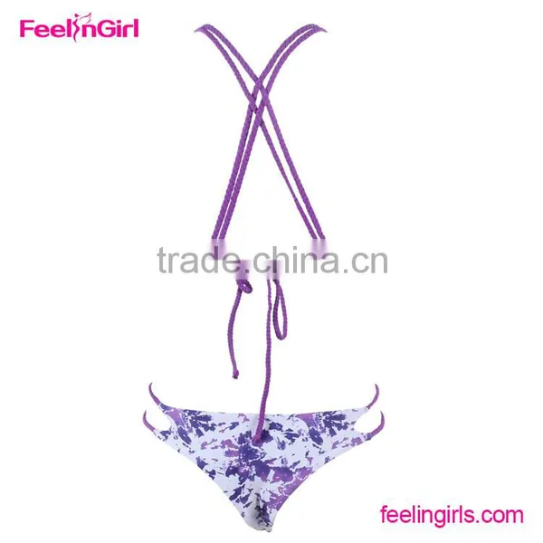 Light Purple and White Bikini Swimwear photo-4