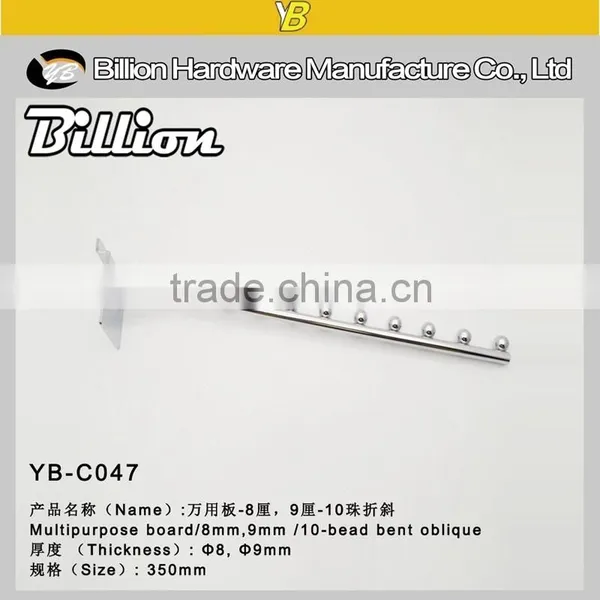 Original Manufacturer Slat Wall Display Hook Hanging Hook With 6 Balls Pipe Hook photo-5