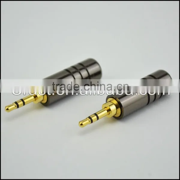OEM Gold Plated 2.5mm 3 Pole Headphone Plug Stereo Wire Audio and Video Connectors for DIY Jack Adapter photo-2