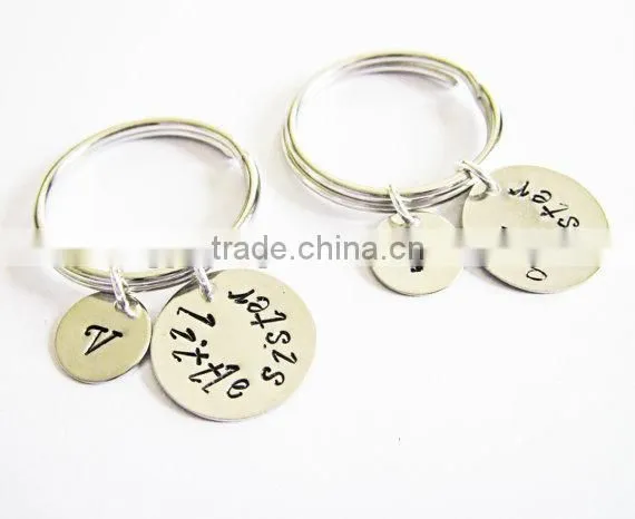 Personalized Little Sister Keychain Stamped photo-2