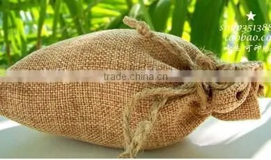 Fashional Plain Strings Jute Bag For Cofee Beans