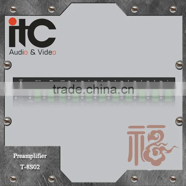 ITC T-8S02 8 Switchable Mic/Line Input 2 Out Microphone Preamplifier Audio photo-3