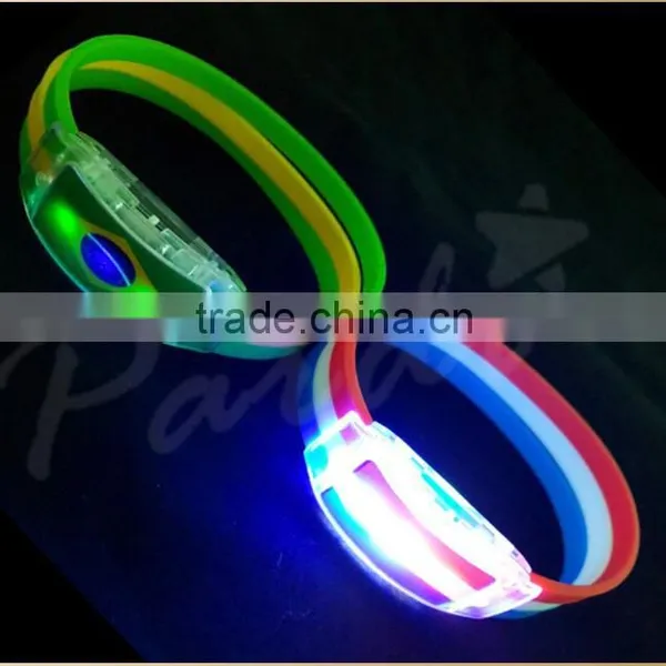 LED Flashing Flag Bracelet With Swtich Control photo-2