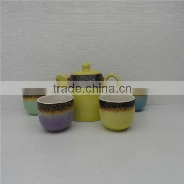 Ceramic Yellow Tea Set Popular Imports in 2013 New Design