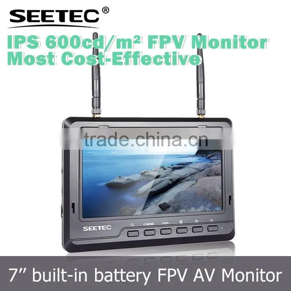 7 Inch Wireless Fpv Monitor Camera Gimbals With 5.8ghz Receiver no Blue Screen