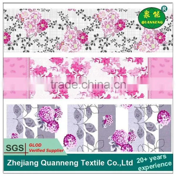 Flower Designs Fabric Painting Polyester Brushed Fabric