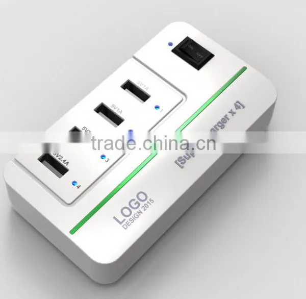 2015 NEW 20W 5V4A 4 Ports High Speed Desktop ForSmartphones, Tablets and Many Other Devices USB Charger With Power IQ Technology photo-5