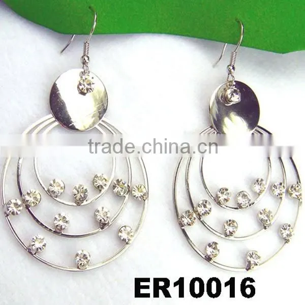 Fashion Ladies Crystal Airplane Stud Earrings Wholesale photo-6
