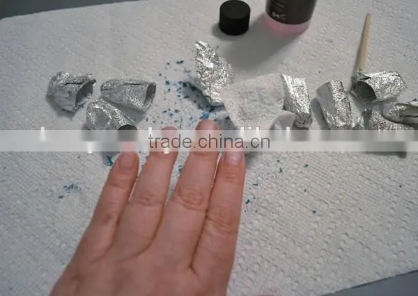 Embossed Pre-cut Nail Foil With Cotton for Remove Glitter Nail Polish photo-2