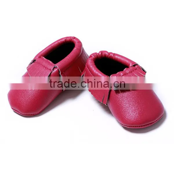 2016 Hot Sale Solid Color Children Shoes PU Baby Plain Shoes photo-4