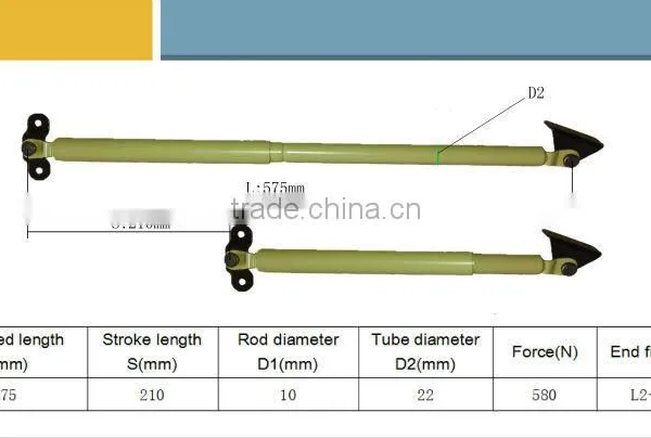 Gas Spring / Gas Lift for Woodworking Machinery YQ10/22-210-575(L-L)580 photo-5