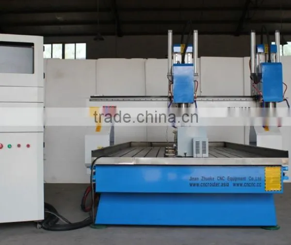 4*8 Feet 1325 Double Spindles 3D CNC Engraver With Air Cylinder for Z Holding Original NcStudio Dust Collector ZK-1325 photo-5