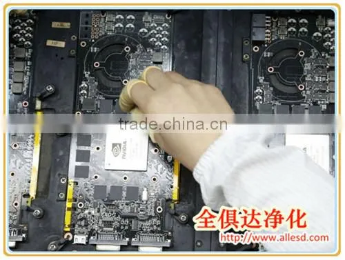 Yellow ESD Powder Free Cleanroom Latex Finger Cot photo-5