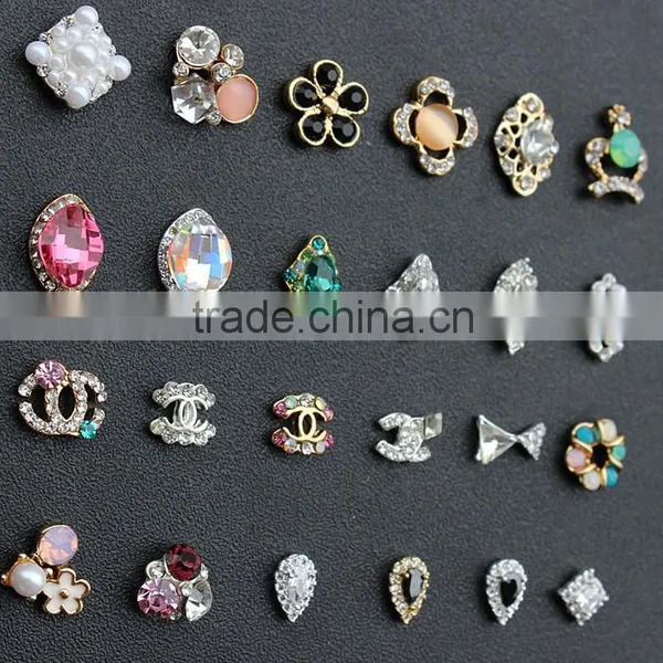 Gold Plating no Fading Color Drop Bow Pearl Big Stone Crown Nail Metal Jewelry Quality Choice photo-2