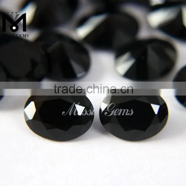 2015 Chinese Wholesale Oval Cut 8*10 mm Agate Black Stone photo-2